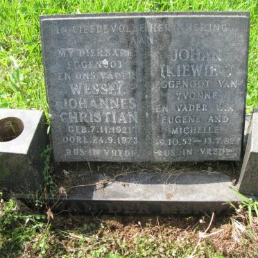 MERWE Wessel Johannes Christian, van der 1921-1973 :: VAN DER MERWE Johan 1952-1982