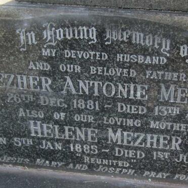 MEZHER Antonie 1881-1961 &amp; Helene 1885-1963