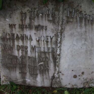 MILLER Johanna, van der 1906-1955