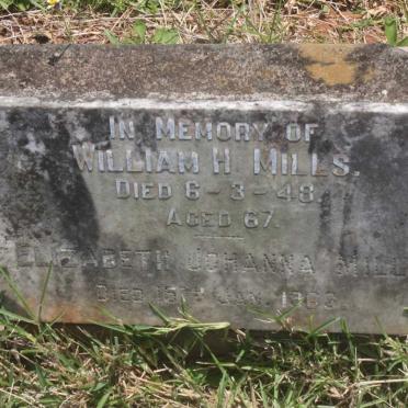 MILLS William Hugh -1948 &amp; Elizabeth Johanna -1963