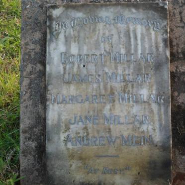 MILLAR Robert -1927 :: MILLAR James -1927 :: MILLAR Margaret -1934 :: MILLAR Jane -1954 :: MEIN Andrew -1924