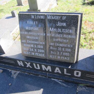 NXUMALO John Mhlolisseni 1916-1993 &amp; Violet Moipone MOERANE 1916-2001