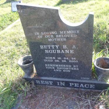 NGUBANE Betty B.A. 1926-2000