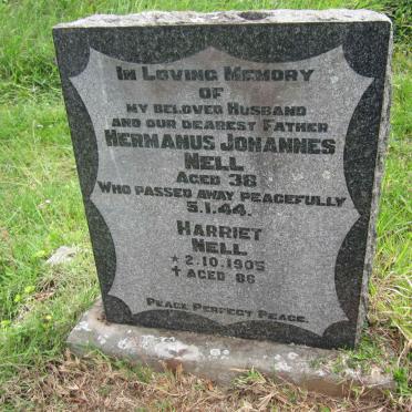 NELL Hermanus Johannes -1944 &amp; Harriet Maria 1905-1991