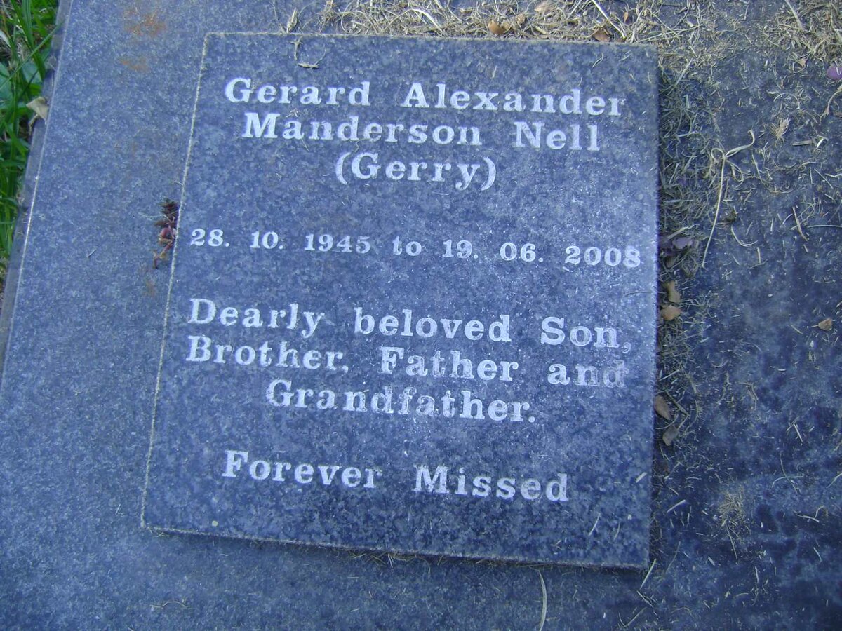 NELL Gerard Alexander Manderson 1945-2008