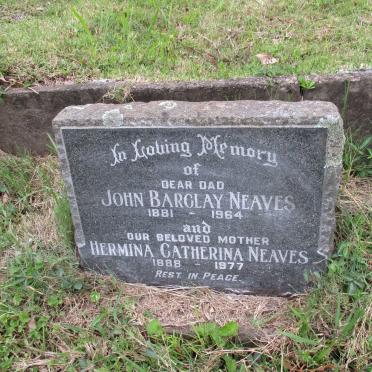 NEAVES John Barclay 1881-1964 &amp; Hermina Catherina 1888-1977