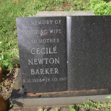 NEWTON BARKER Cecile 1926-1961