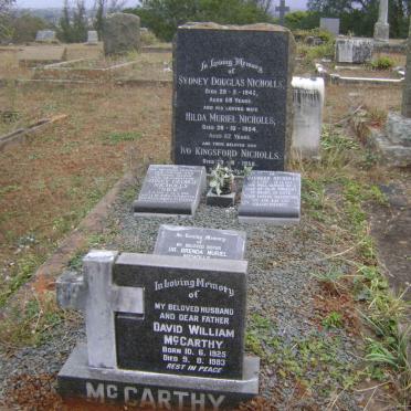 NICHOLLS Sydney Douglas -1942 &amp; Hilda Muriel -1954 :: NICHOLLS Ivo Kingsford -1958 :: McCARTHY David William 1925-1983