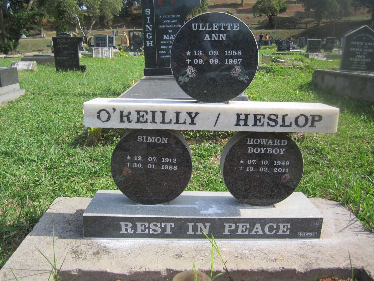 O'REILLY-HESLOP SIMON 1912-1988 :: O'REILLY-HESLOP Ullette Ann 1958-1967 :: O'REILLY-HESLOP Howard BoyBoy 1949-2011