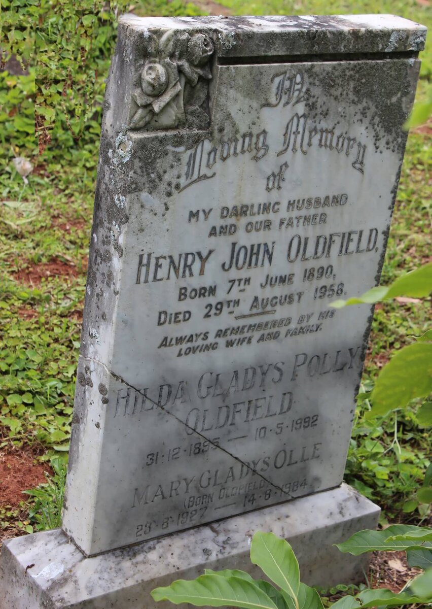 OLDFIELD Henry John 1890-1956 &amp; Hilda Gladys Polly 1895-1992 :: OLLE Mary Gladys nee OLDFIELD 1927-1984