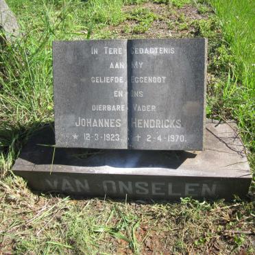 ONSELEN Johannes Hendricks, van 1923-1970