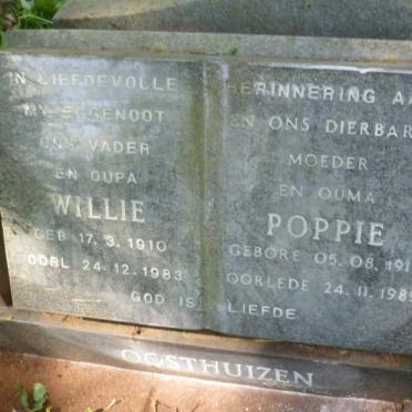 OOSTHUIZEN Willem Marthinus Nicolaas 1910-1983 &amp; Getruida Anna Susanna 1919-1989