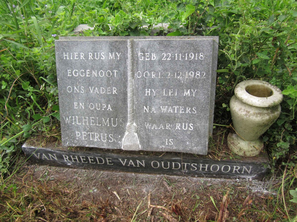 OUDTSHOORN Wilhelmus Petrus, van RHEEDE van 1918-1982