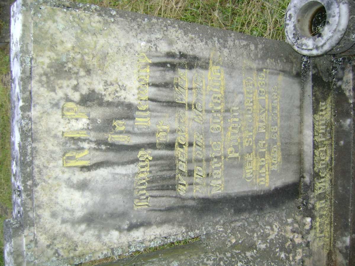 PUGIN Joseph Michel -1953 &amp; Marie Octavia nee ST. JORRE -1939