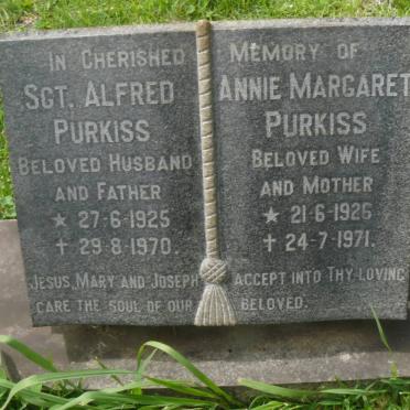PURKISS Alfred 1925-1970 &amp; Annie Margaret 1926-1971