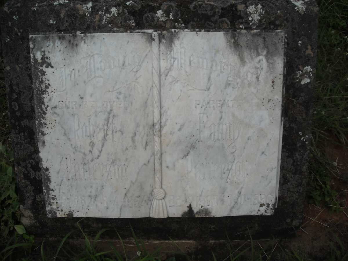 PATTERSON Robert 1887-1954 &amp; Fanny 1900-1990