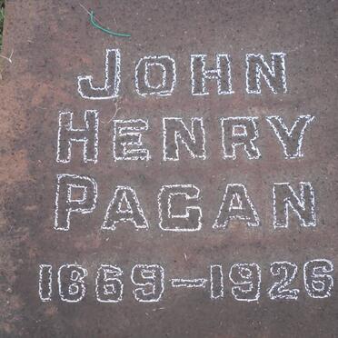 PAGAN John Henry 1869-1926