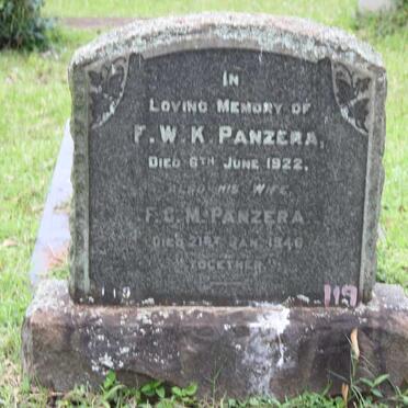PANZERA Francis W.K. -1922 &amp; Florence G.M. -1946