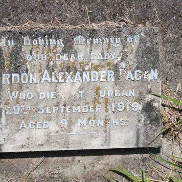 PAGAN Gordon Alexander -1919