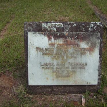 PARKMAN Francis Ernest -1925 &amp; Laura Ann -1965