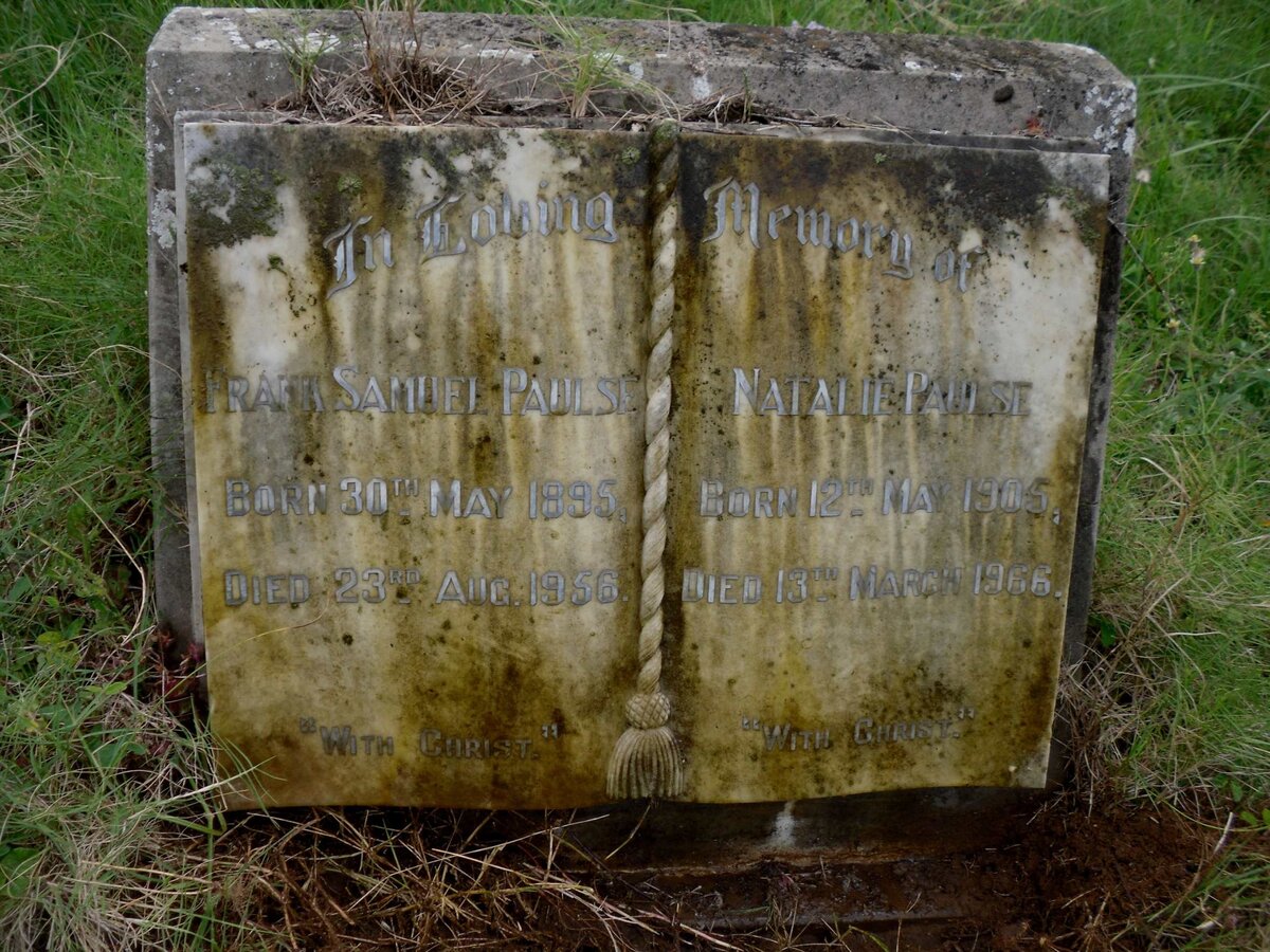 PAULSE Frank Samuel 1895-1956 &amp; Natalie 1905-1966