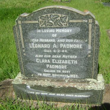 PADMORE Leonard A. -1944 &amp; Clara Elizabeth -1953