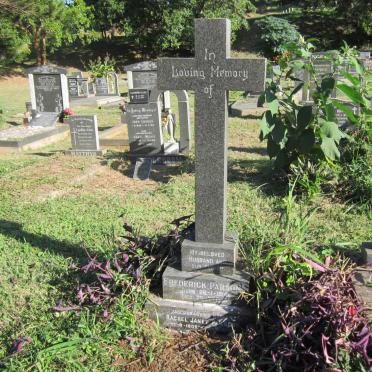 PARSONS Frederick 1914-1974 &amp; Rachel Janet 1908-1985