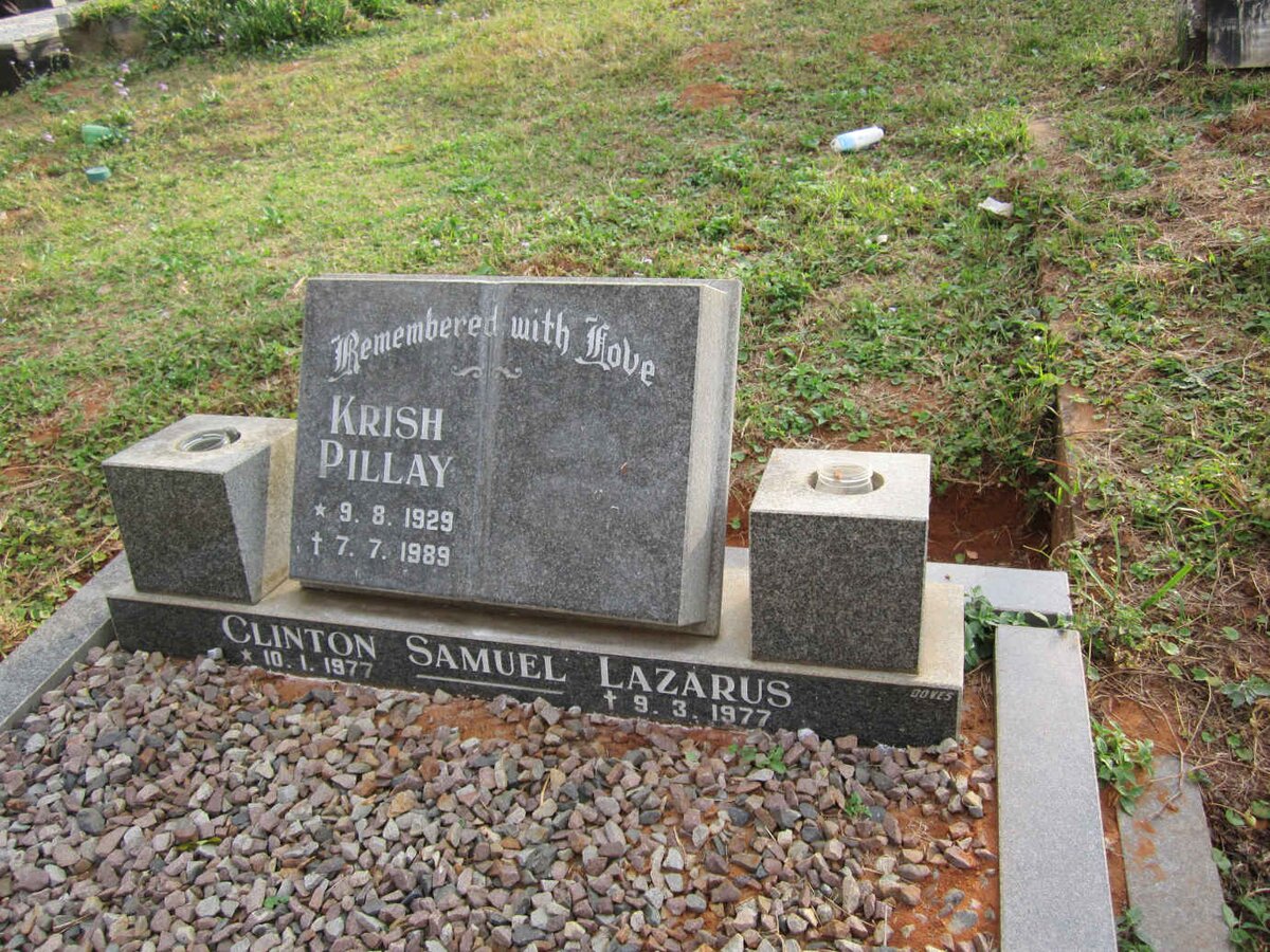 PILLAY Krish 1929-1989 :: LAZARUS Clinton Samuel 1977-1977