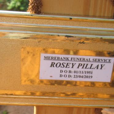 PILLAY Rosey 1951-2019