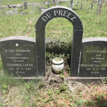 PREEZ Johannes Lukas, du -1949 &amp; Margretha Johanna -1988