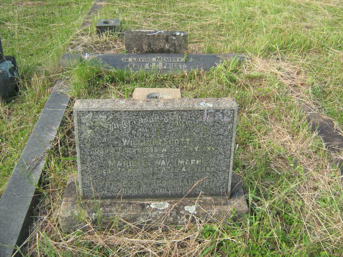 PRIEST Kate C.C. -1941 :: SCOTT William -1948 &amp; Frances L. -1965 :: WAY Marie E. 1943