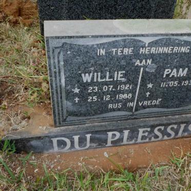 PLESSIS Willie, du 1921-1988 &amp; Pam 1936-