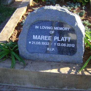 PLATT Maree 1932-2012