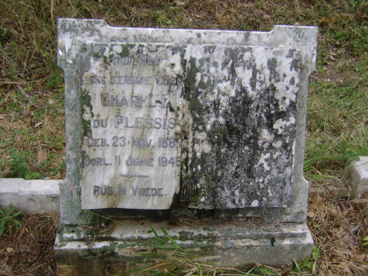 PLESSIS Charel I., du 1887-1945