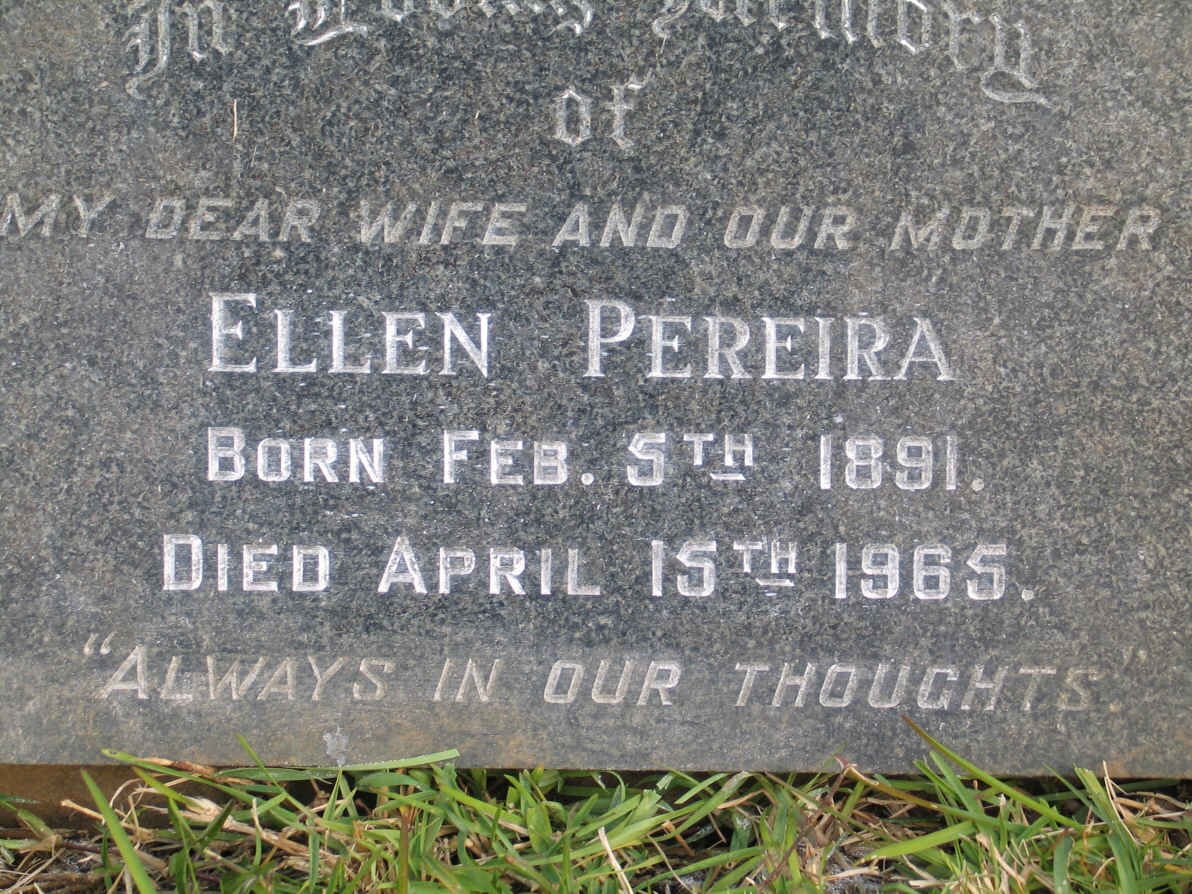 PEREIRA Ellen 1891-1965