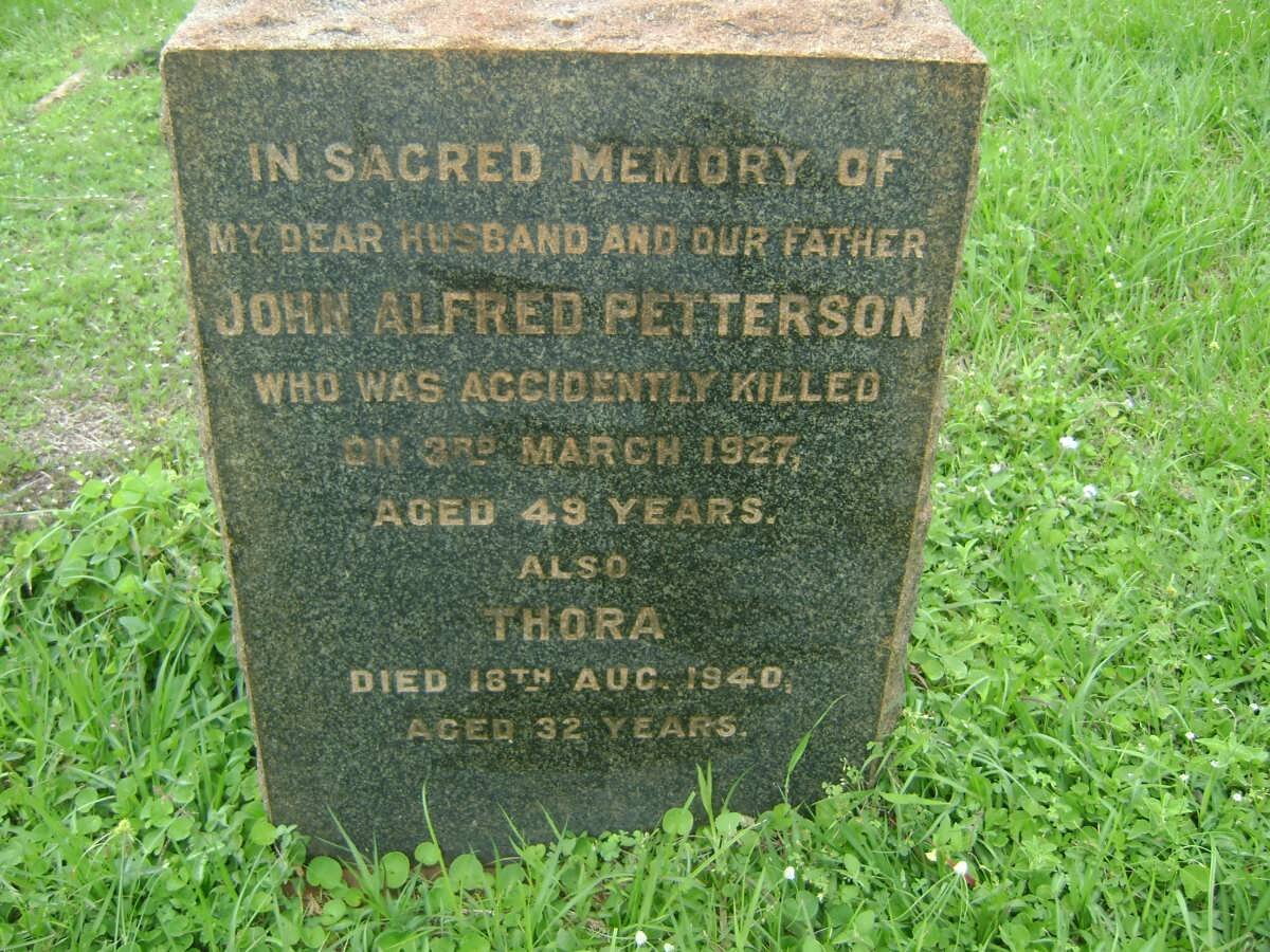 PETTERSON John Alfred -1927 :: PETTERSON Thora -1940
