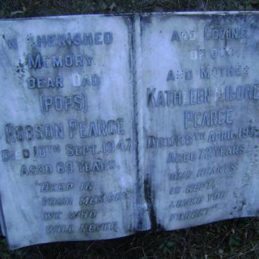PEARCE Robson -1947 &amp; Kathleen Mildred -1952
