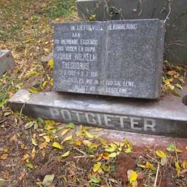 POTGIETER Johan Wilhelm Theodorus 1902-1981