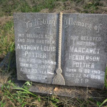 POTTIER Margaret Henderson 1913-1998 :: POTTIER Anthony Louis 1944-1974