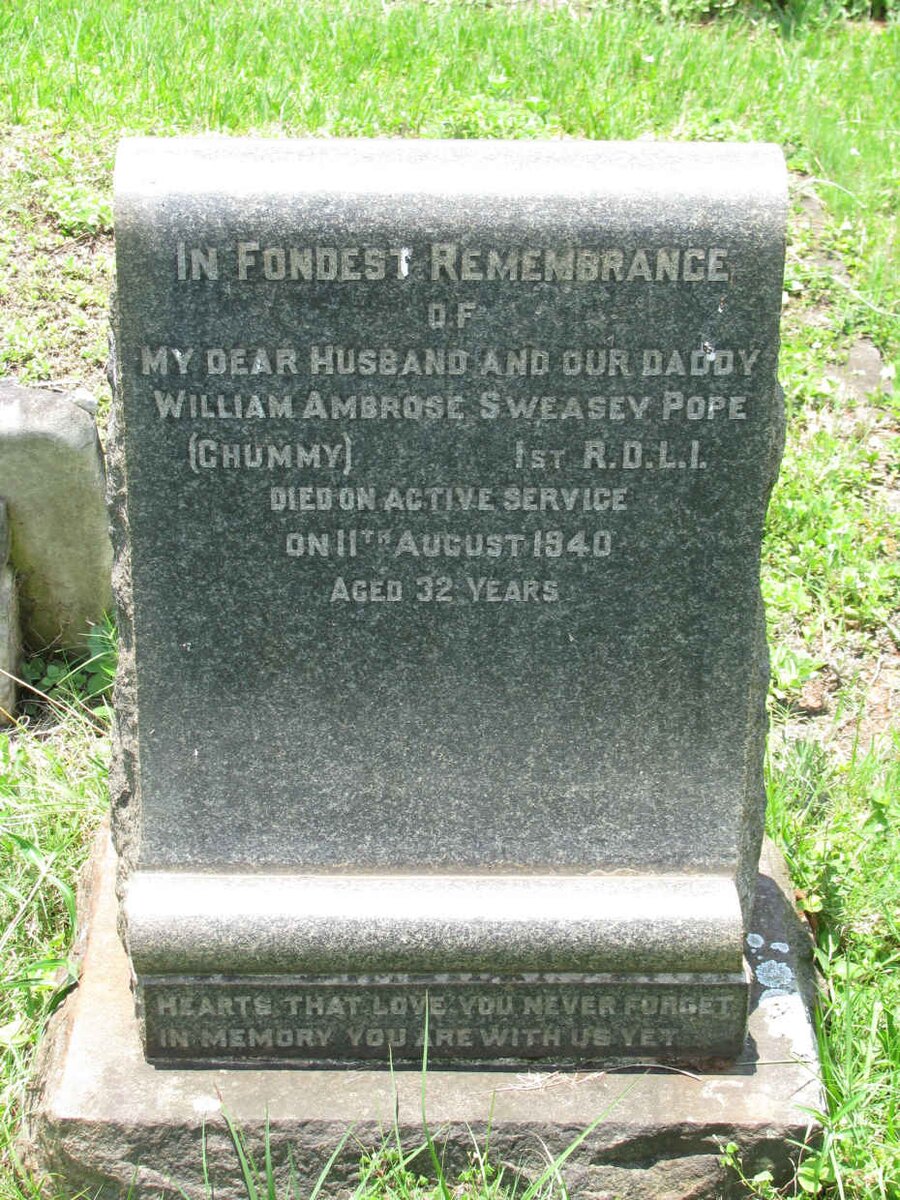 POPE William Ambrose Sweasy -1940