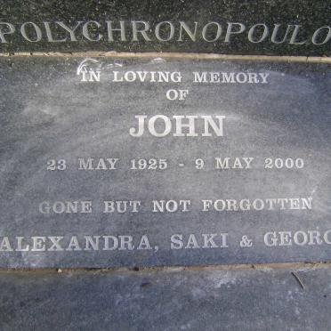 POLYCHRONOPOULOS Andrew -1970 &amp; Helen -1987:: POLYCHRONOPOULOS John 1925-2000