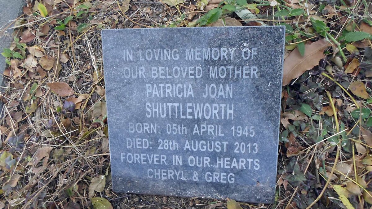 SHUTTLEWORTH Patricia Joan 1945-2013