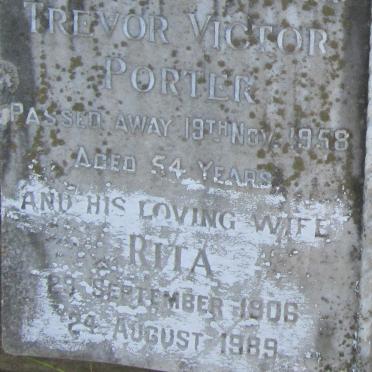 PORTER Trevor Victor -1958 &amp; Rita 1906-1989