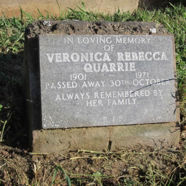 QUARRIE Veronica Rebecca 1901-1971