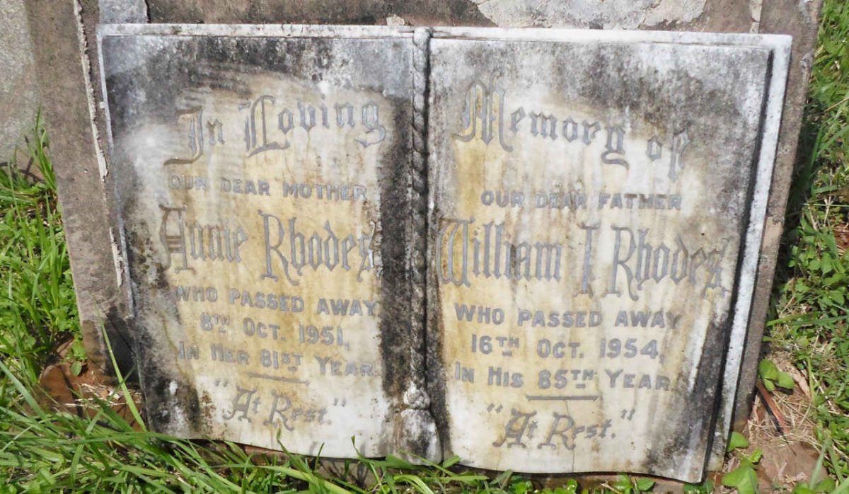RHODES William I. -1954 &amp; Annie -1951