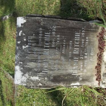 RITCHIE John -1932 &amp; Jeanie -1957