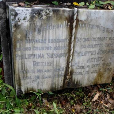 RETIEF Philippus Johannes 1890-1980 &amp; Philippina Susanna 1900-1957