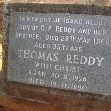 REDDY Thomas 1926-1980 :: REDDY Isaac -1966