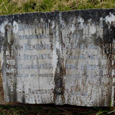 RENSBURG F.J. Janse, van 1876-1950 &amp; M.S. 1876-1955