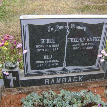 RAMRACK George 1888-1962 &amp; Julia 1886-1976 :: RAMRACK Frederick Maurice 1920-1998